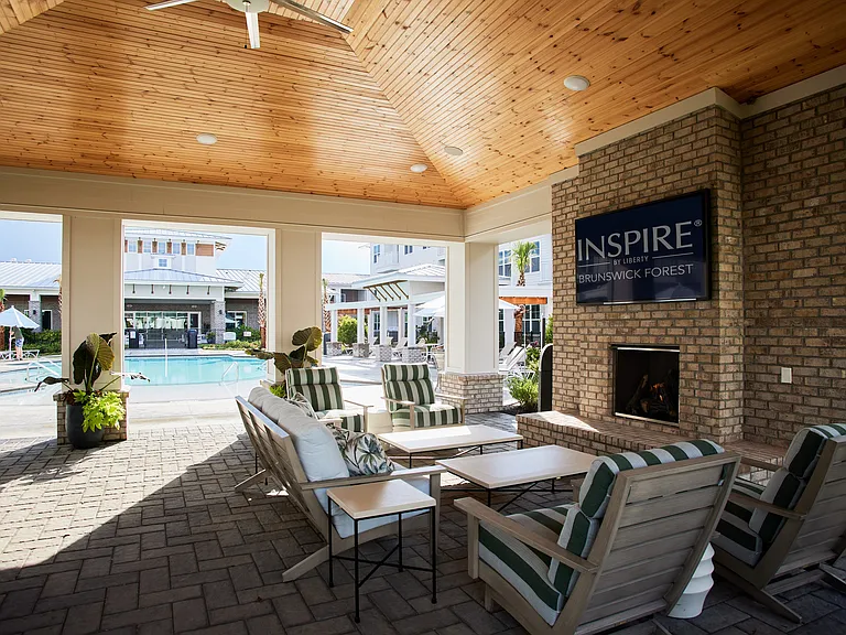Outdoor Grilling Station Seating