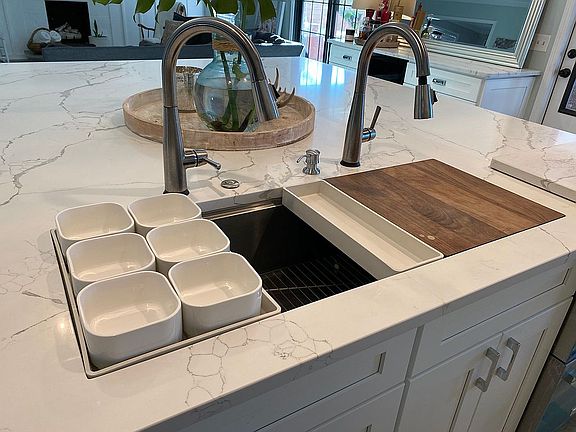 Prep sink with accessories