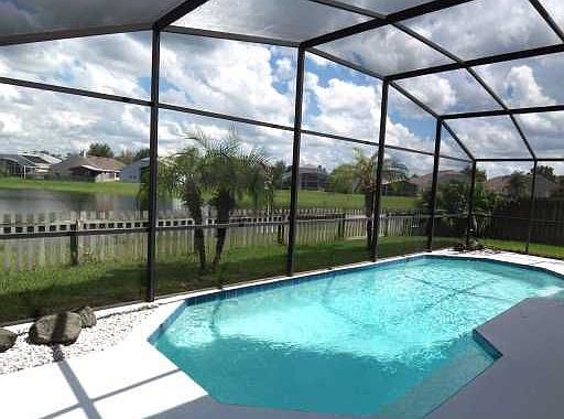 Screened Pool on water
