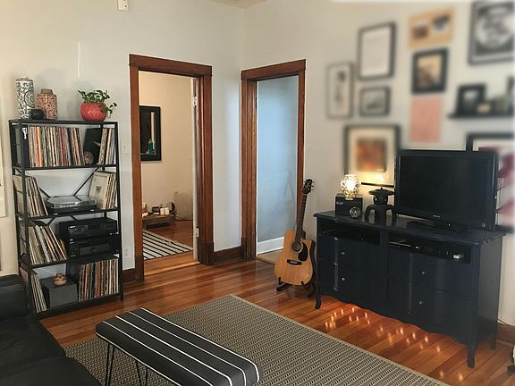 View from living room to hall and bedroom