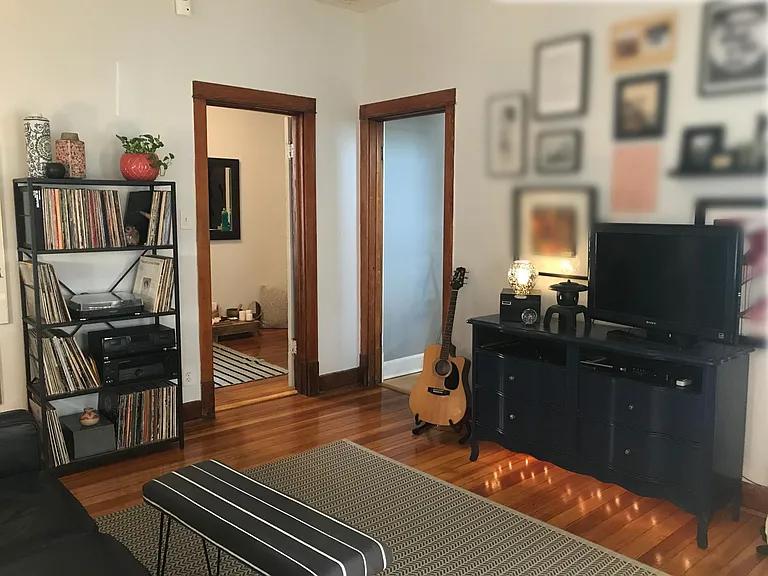 View from living room to hall and bedroom
