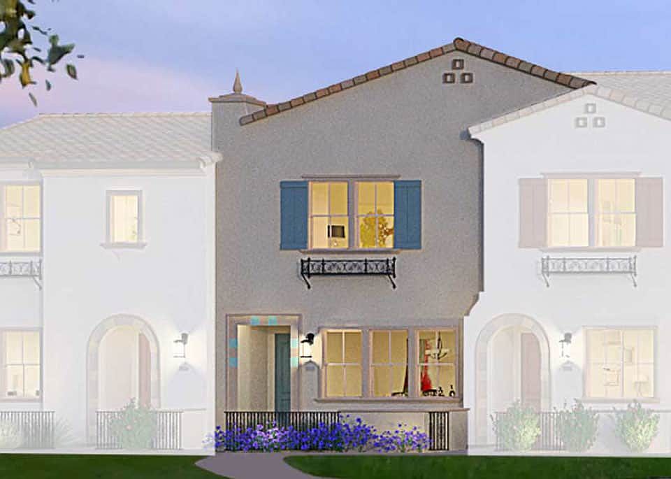 Residence 3 Spanish Elevation Rendering