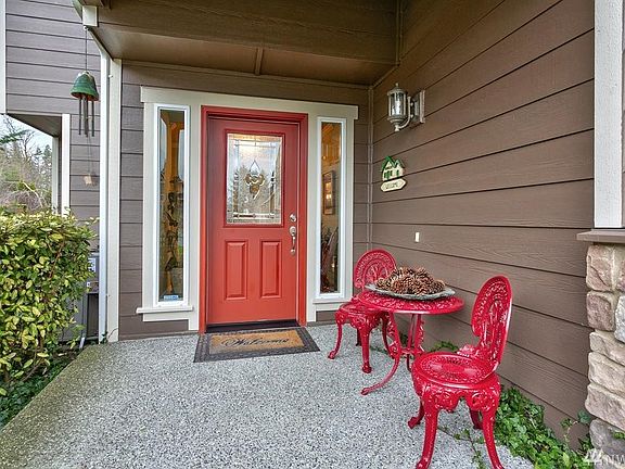 Relax under your large, covered entry.