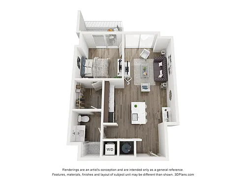 Floor plan 1 BEDROOM A2