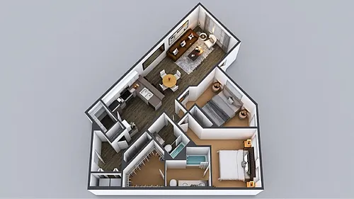 Floor plan C1 Two bedroom
