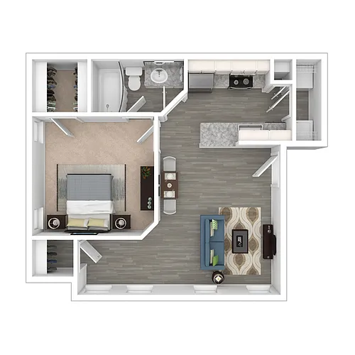 Floor plan 1X1 Upgrade