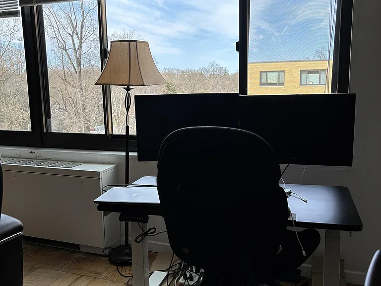 Desk with Relax-the-Back office chair.