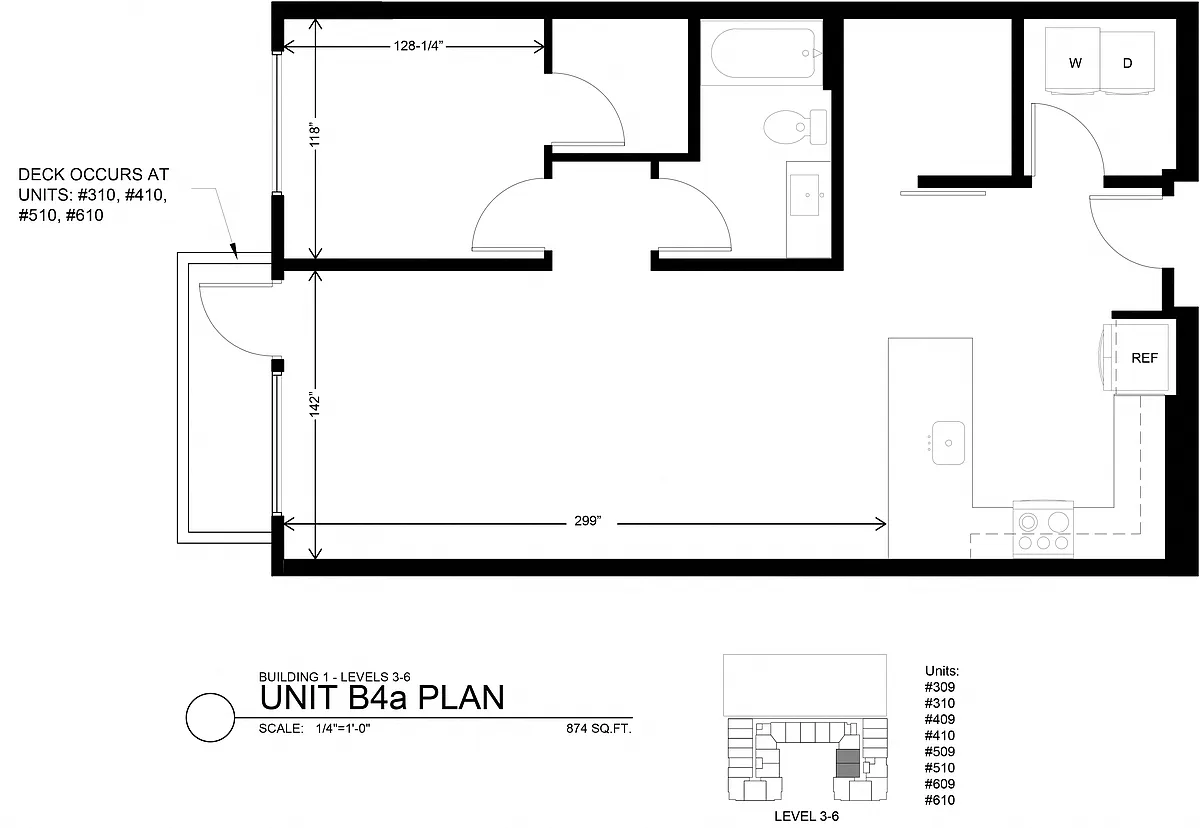 Floor plan 1 Bedroom Den