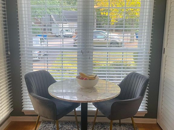 This is a little nook in the kitchen. If interested in renting with furnishing, this table and chairs are included.
