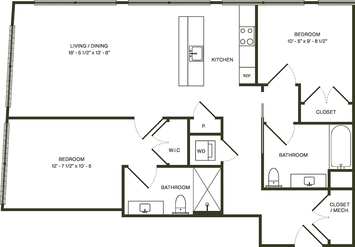 Floor plan Two Bedroom C