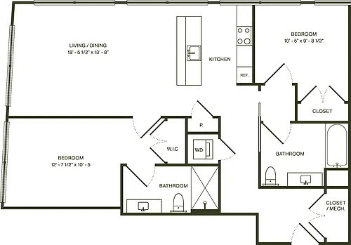 Floor plan Two Bedroom C