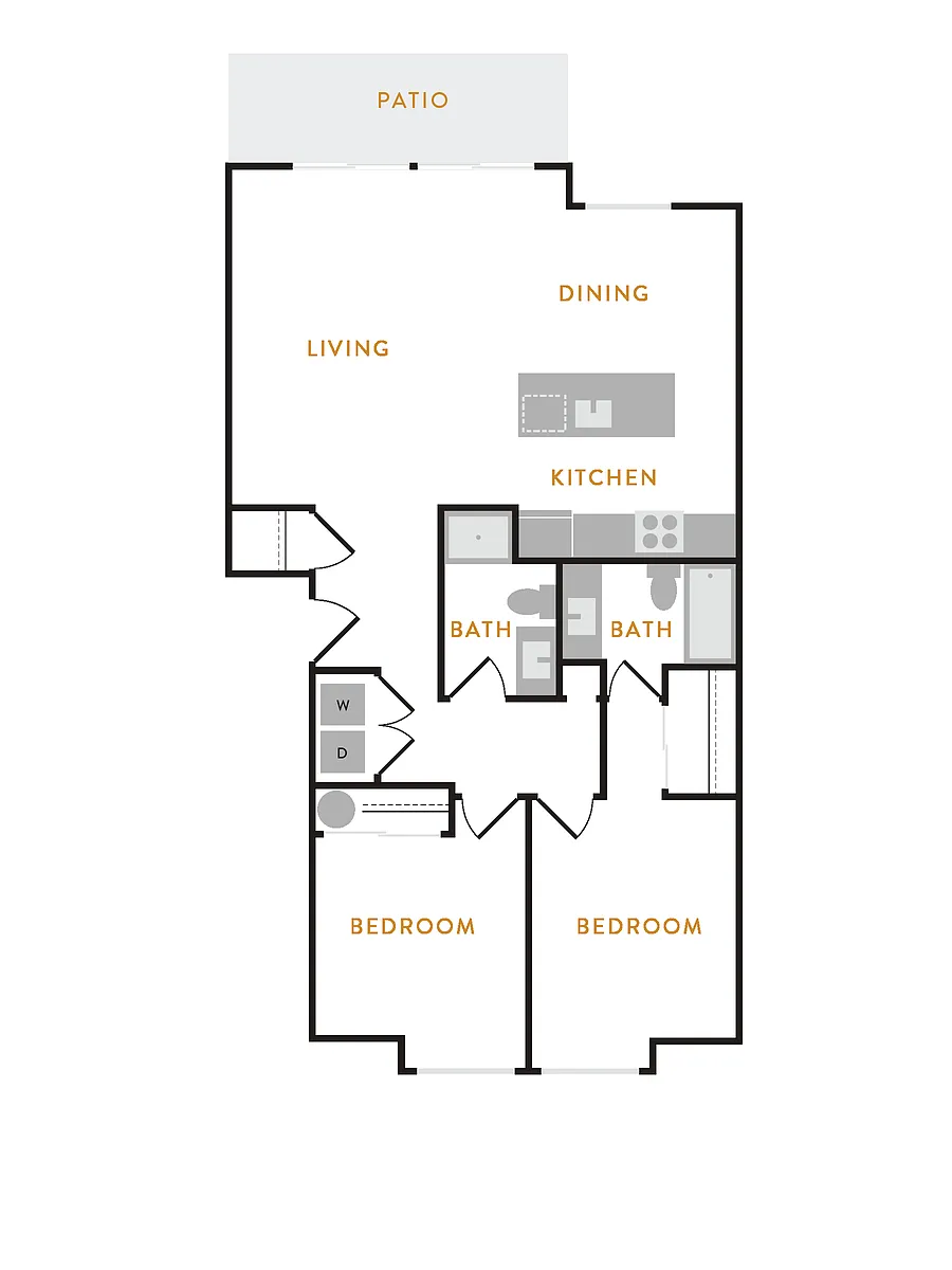 Floor plan 2 Bedroom A
