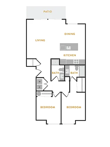Floor plan 2 Bedroom A