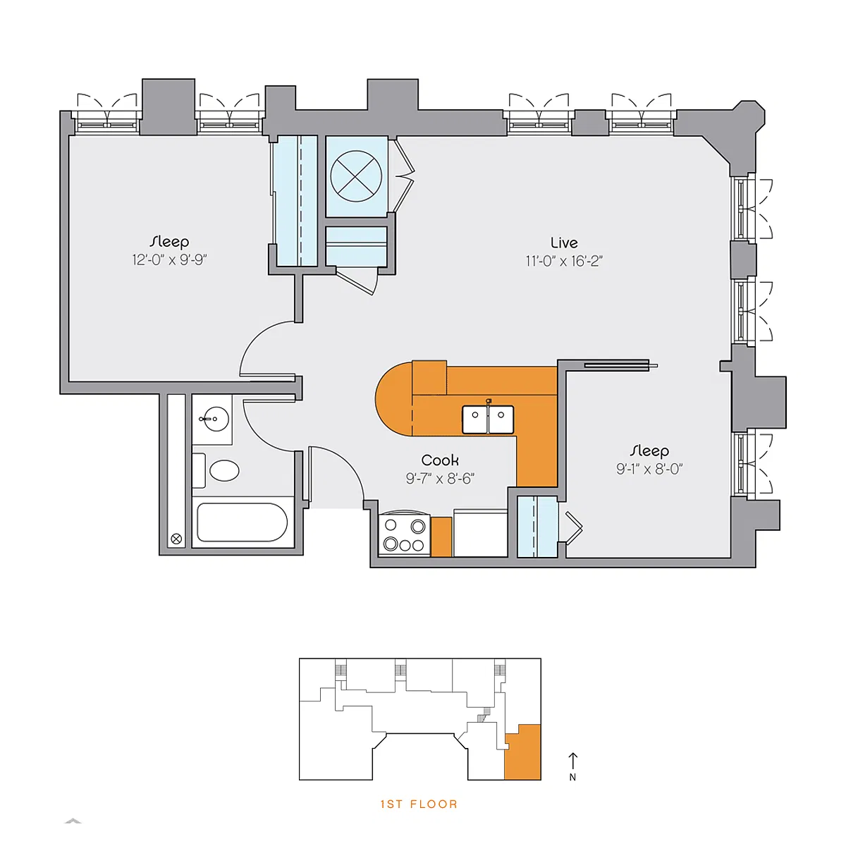 Floor plan clyd-2b105