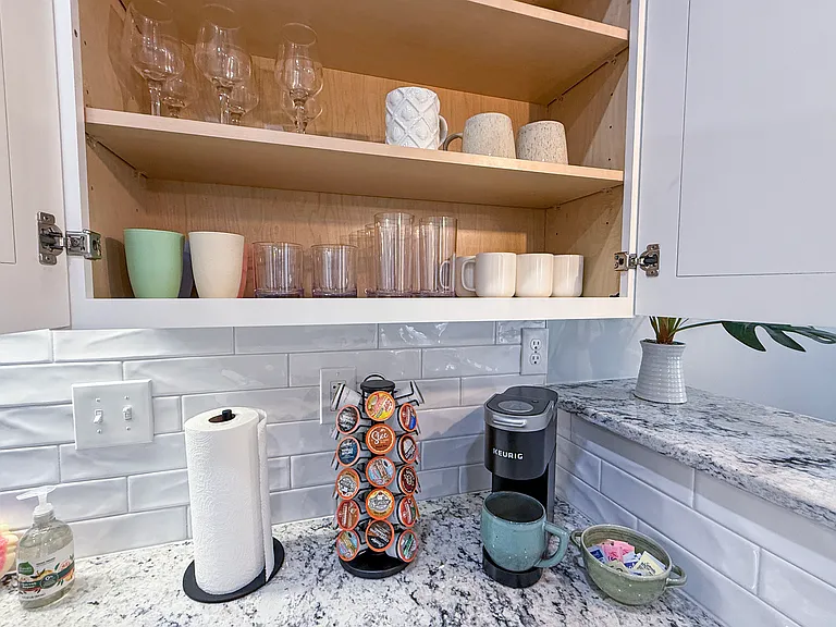 Coffee station, fully stocked