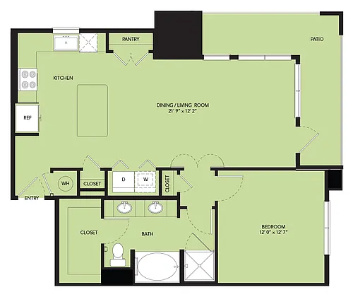 Floor plan A5-882sf-A6.1