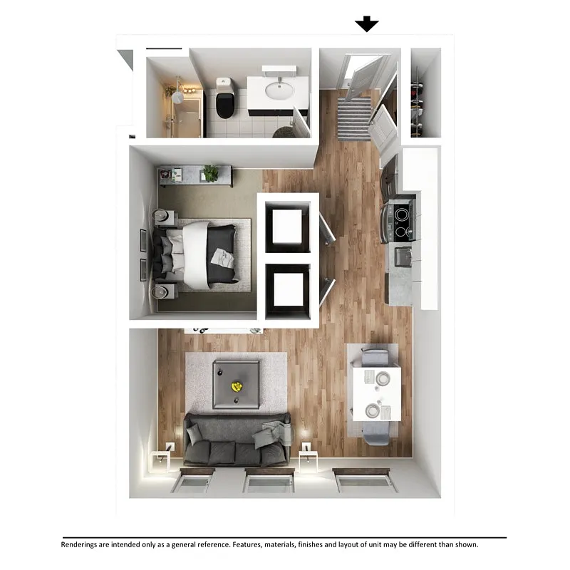 Floor plan Luxury Apartment - Earhart