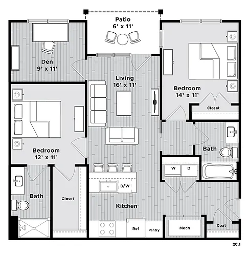 Floor plan The Tack Room (2C.1)