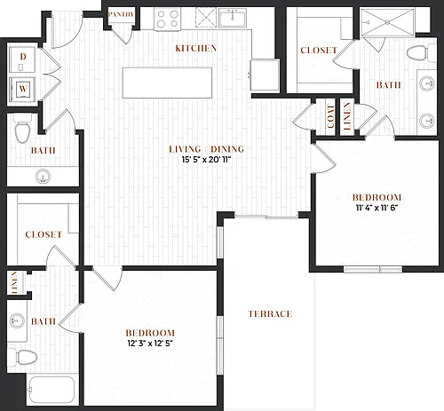 Floor plan 2C