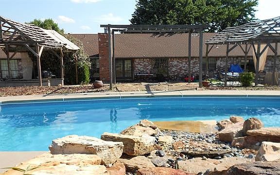 View from deck of pool