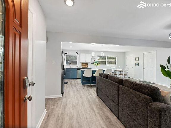 Front door entry into large living space