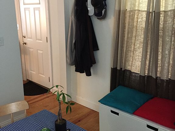 Front door to dining room