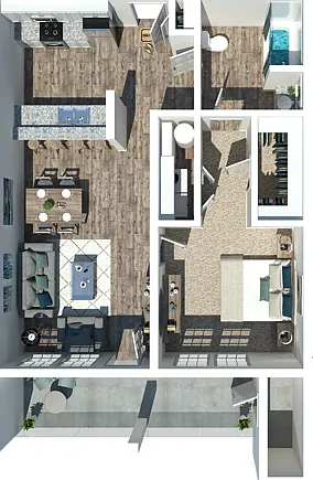 One Bedroom One Bathroom One Bedroom One Bathroom