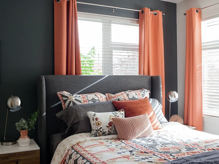 Grant park Village shot of bed and nightstand