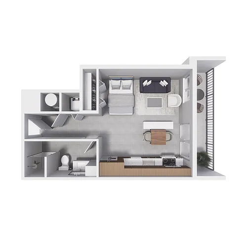 Floor plan 0x1 - 455sqft - S12