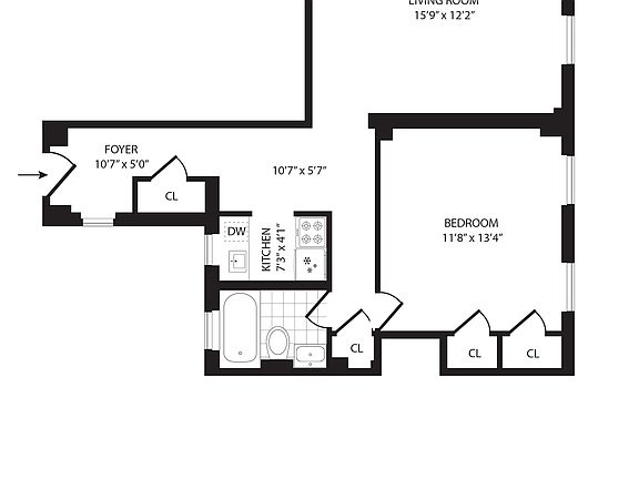 2nd image of 205 W 54th St APT 10A
