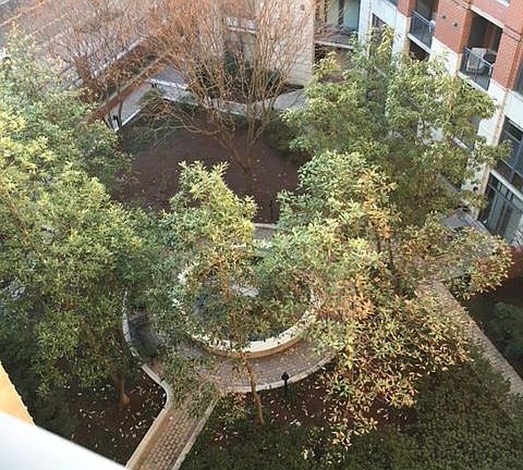 Courtyard view from balcony