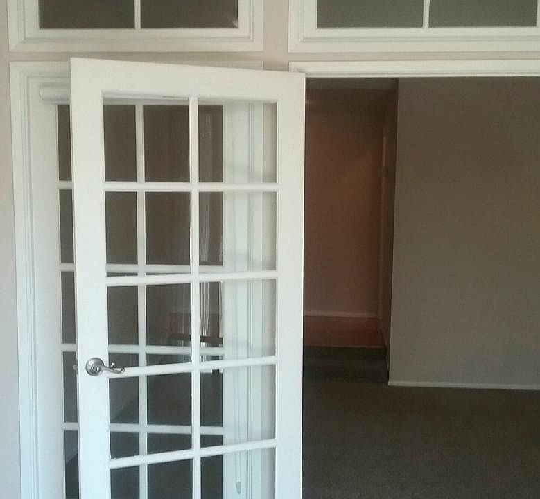French doors leading into living room