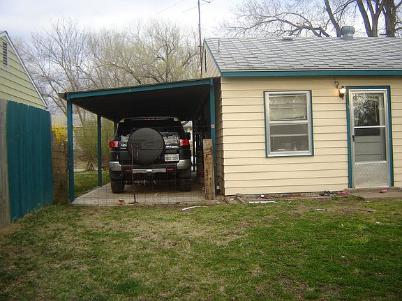 rear view of the carport