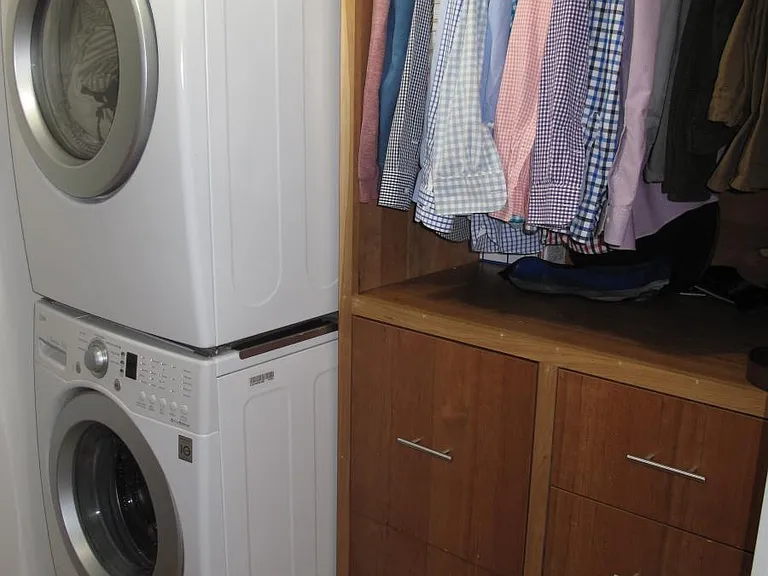 master closet and laundry