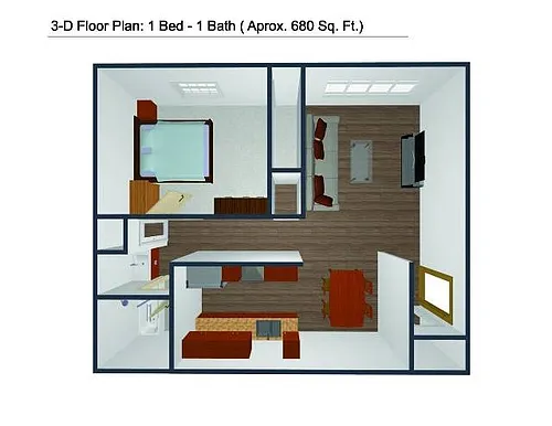 Floor plan One Bedroom