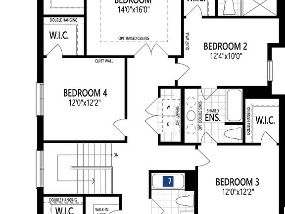 5 Bedroom 3 Bath Plan