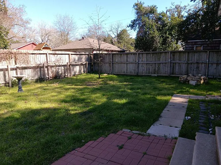 Back yard and fence