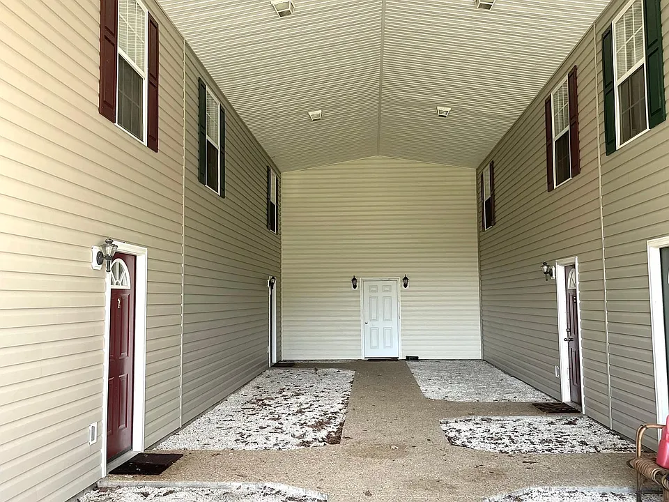Walkway to first apt. on the left