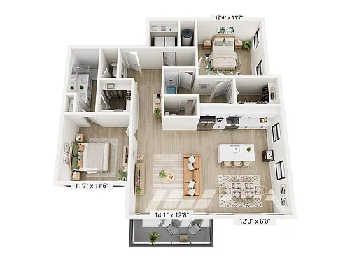 Floor plan 2B