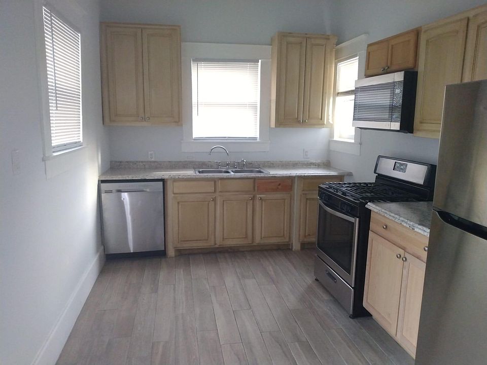 Kitchen with stainless steel appliances