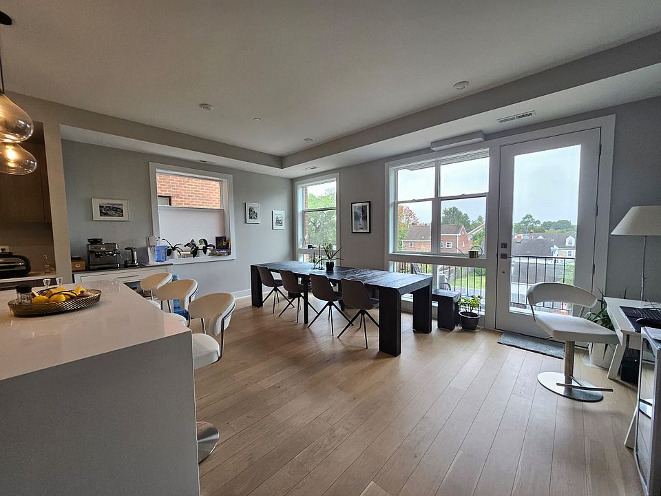 Another office space by the balcony door.