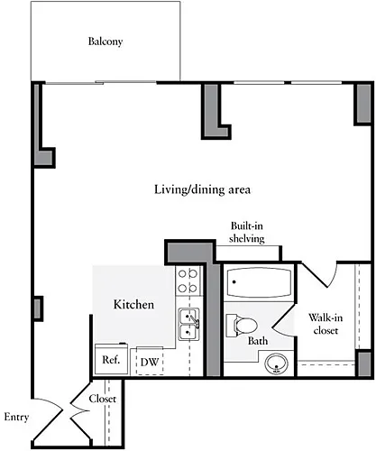 Floor plan Studio S