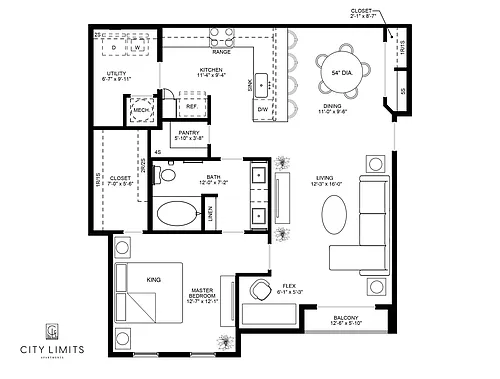 Floor plan 1C