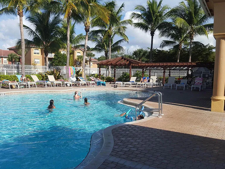 Heated swimming pool