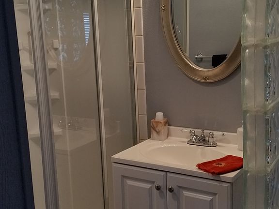 Master shower and sink