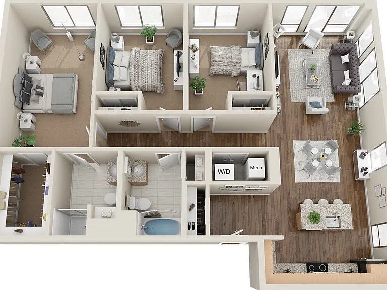 CC1 floor plan Flats on D