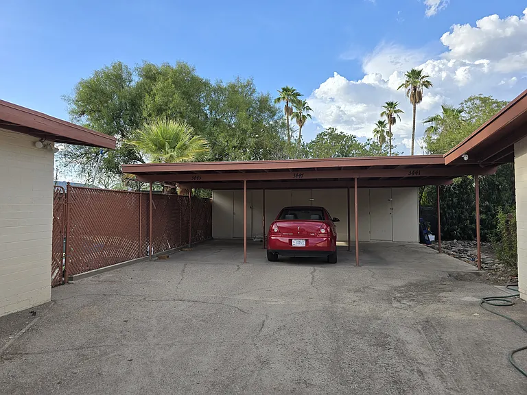 Reserved Covered Car Port Keeps Your Car Comfortable, Cool and Safe.