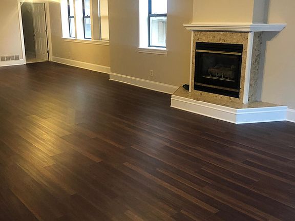 Living room with fireplace