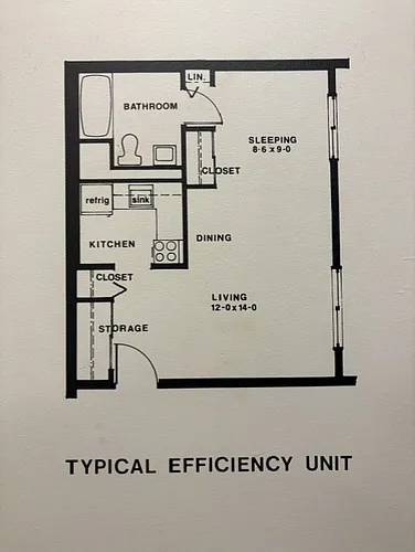 Floor plan Studio Apartment