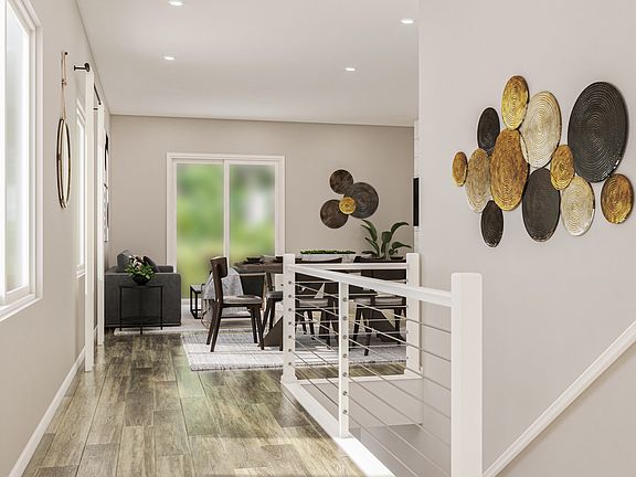 Example of Foyer with Laminate Wood Flooring